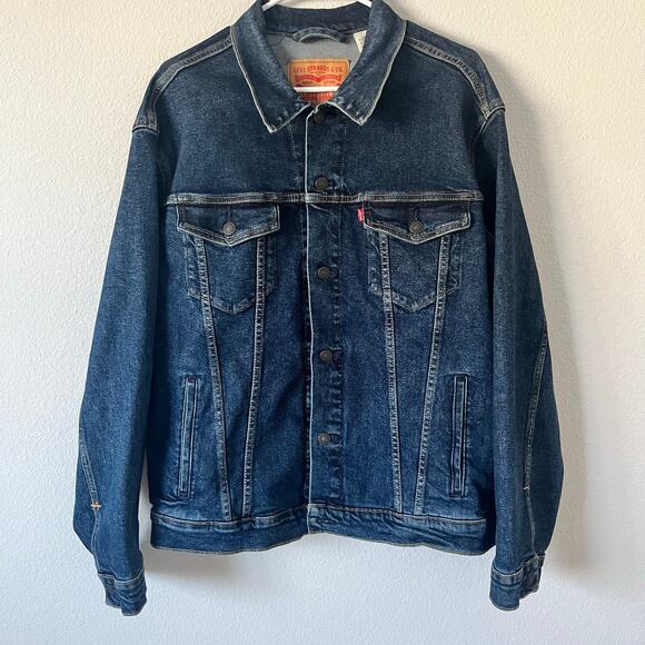 Levi Strauss & Co Men's Standard Dark Wash Denim Jean Jacket EUC | Size Men's XL - Picture 1 of 10